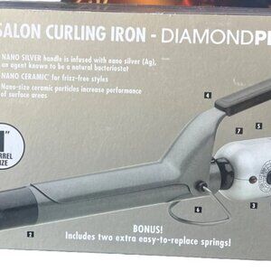 NEW Hot Tools Diamond Platinum 1" Salon Curling Iron Model HTP05